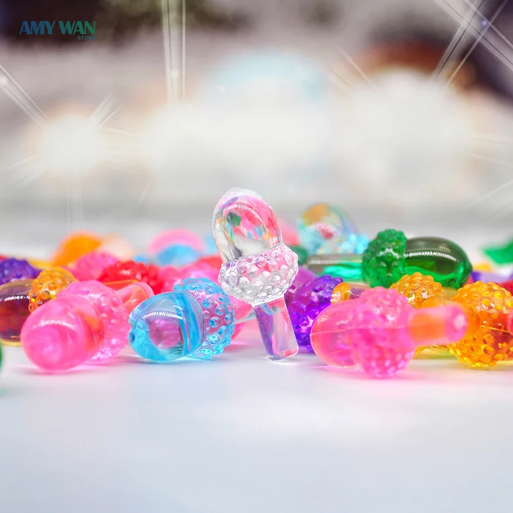 50pcs New Year Fun Little Acorn Bulb for Ceramic Christmas Tree Multicolor Lamp Beads Accessories Noel  Home Party Natal Navidad