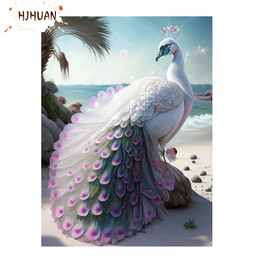 Diamond embroidery Ocean; peacock Diamond cross-stitch Modern decor mosaic diamond painting full square/round drill 3d walll art