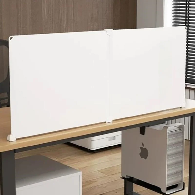 Privacy Screen Divider Plastic Computer Desk Partition Table  Sunlight Blocking Shade Blind Folding Screen Room Divider
