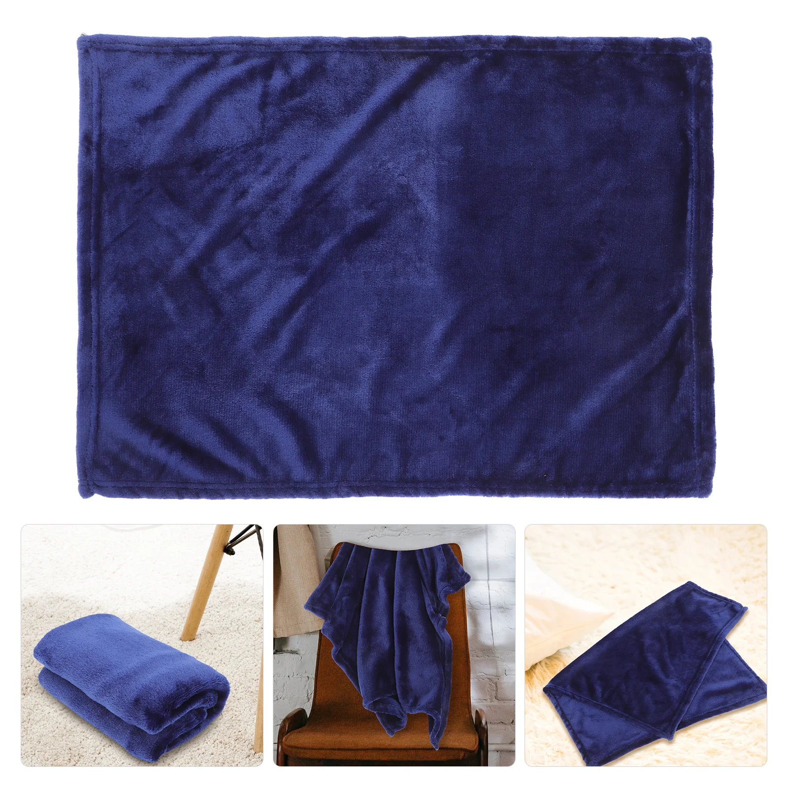 

Dark Blue Solid Color Fleece Pet Blanket Super Comfy Lightweight Warm Flannel Pet Bedding Perfect for Year-Round Use