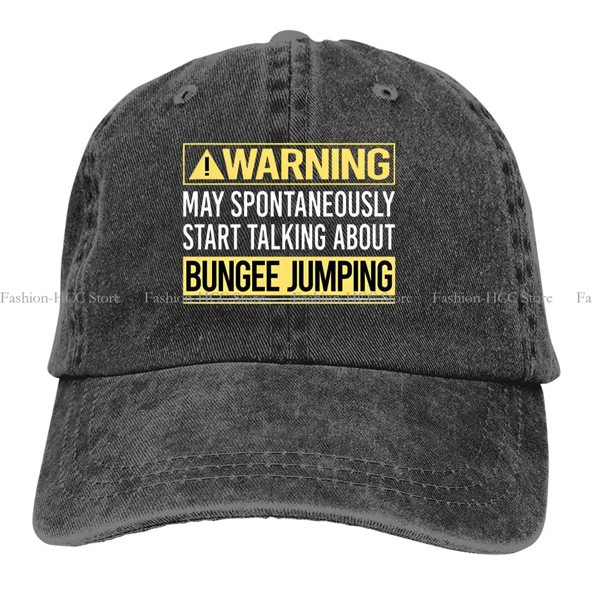 Bungee Jumping Extreme Sports Multicolor Hat Peaked Women's Cap Warning About Personalized Visor Protection Hats