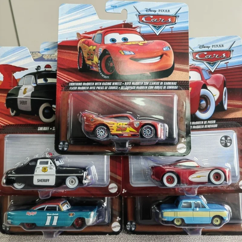 

Оригинальные металлические игрушки-машинки Mattel Pixar Cars: Молния МакКуин, Шериф и другие, коллекционные металлические игрушки для детей и мальчиков
