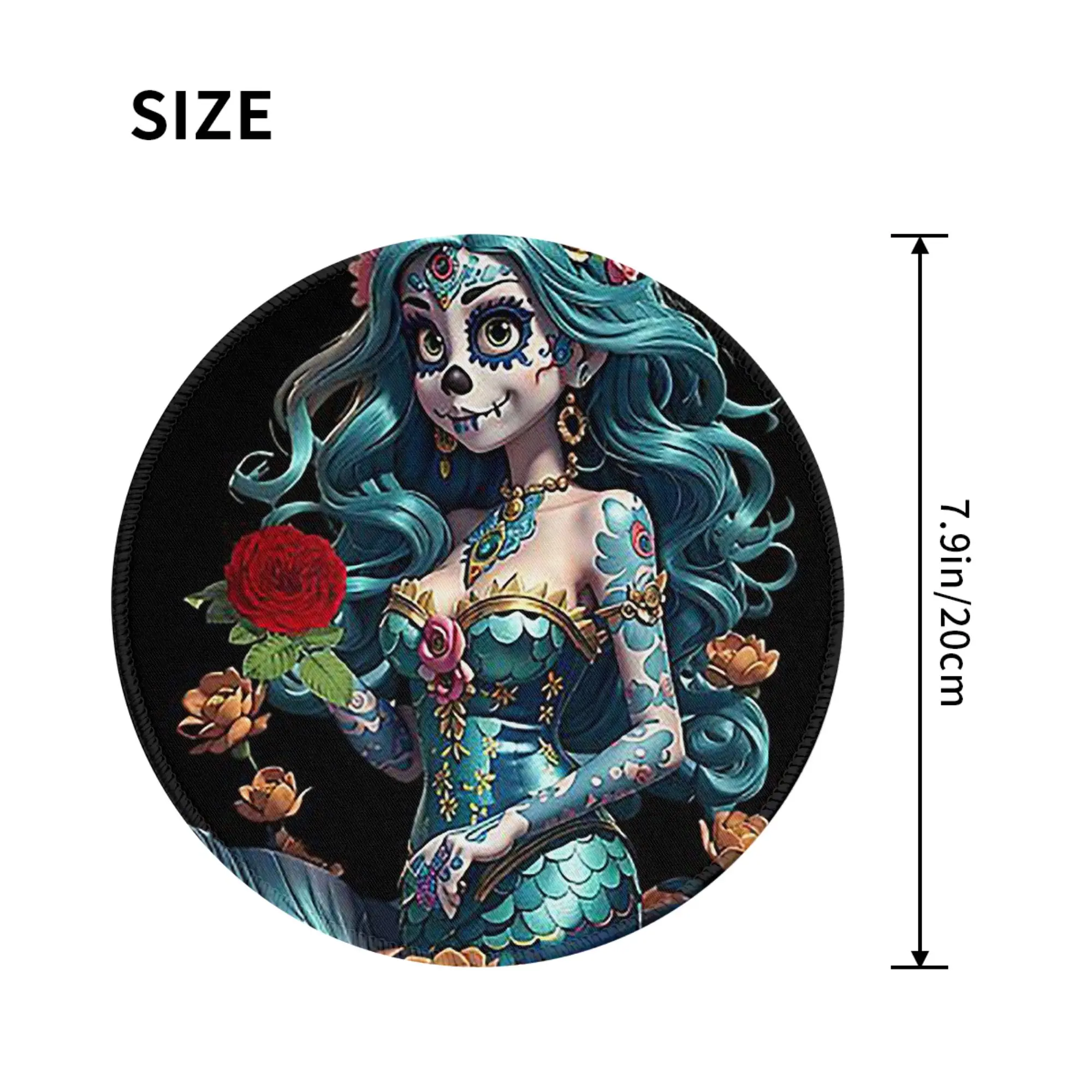 Mexican Catrina Girl Day Of The Dead Mouse Pad Computer Keyboard Mouse Mat Gaming Laptop Desk Mat Office Accessories Table Mats