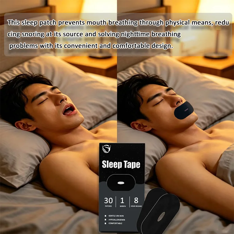 Sleep Anti Snoring Patch Breath Correction Sticker Prevent Mouth Open Relieve Snore Mouth Closing New Style Patch Snoring Health