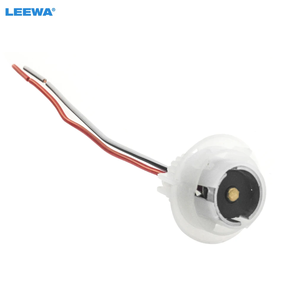 

LEEWA 20pcs Car Auto 1156/7506/BA15S LED Lamp Bulbs Turn Signal Lights Socket Harness Plug Adapter with Wire #CA7648