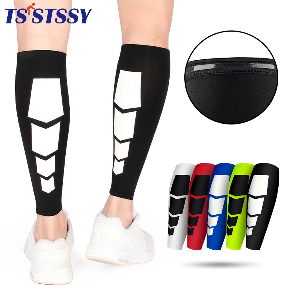 Sports Leg Compression Sleeves Basketball Knee Brace Protect Calf and Shin Splint Support for Men Women Football Cycling