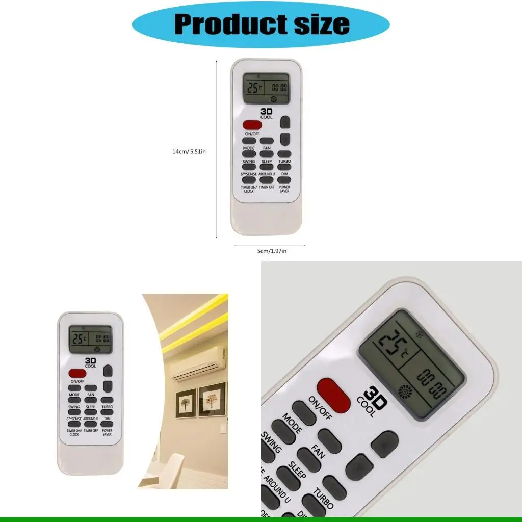 

Пластиковый пульт дистанционного управления U55C для кондиционеров DG11J1-34. Удобный дизайн.