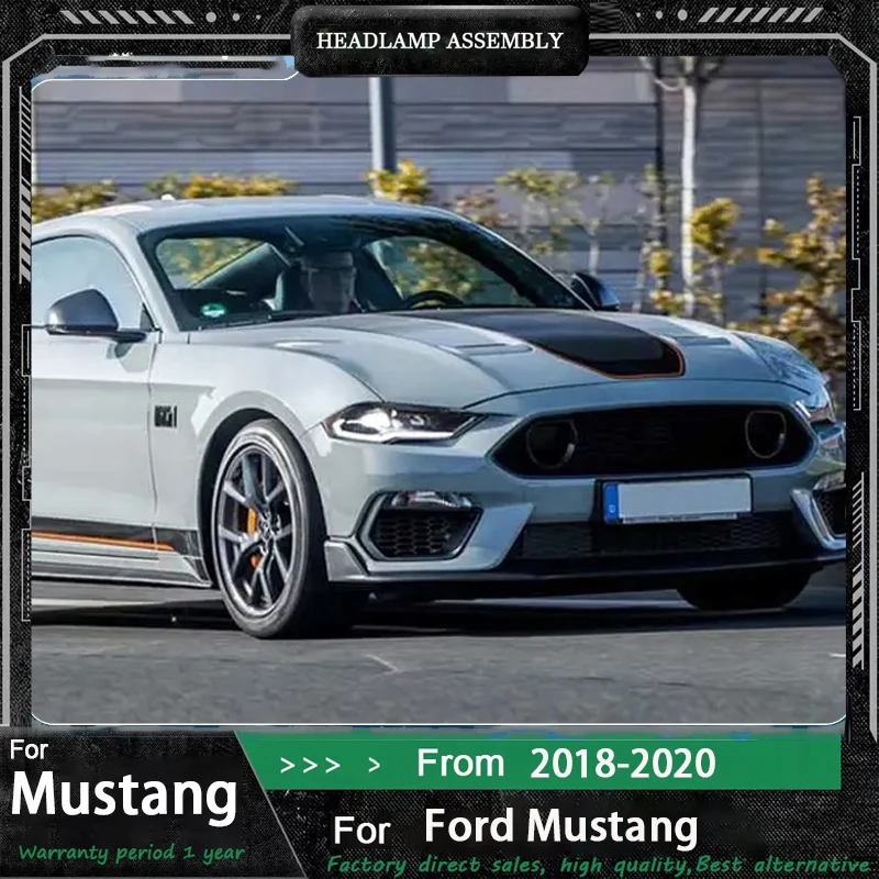 

Led Headlights For Ford Mustang 2018-2021 Car Accessories 12V Front Led DRL Turn Signal Lights Headlamp Assembly