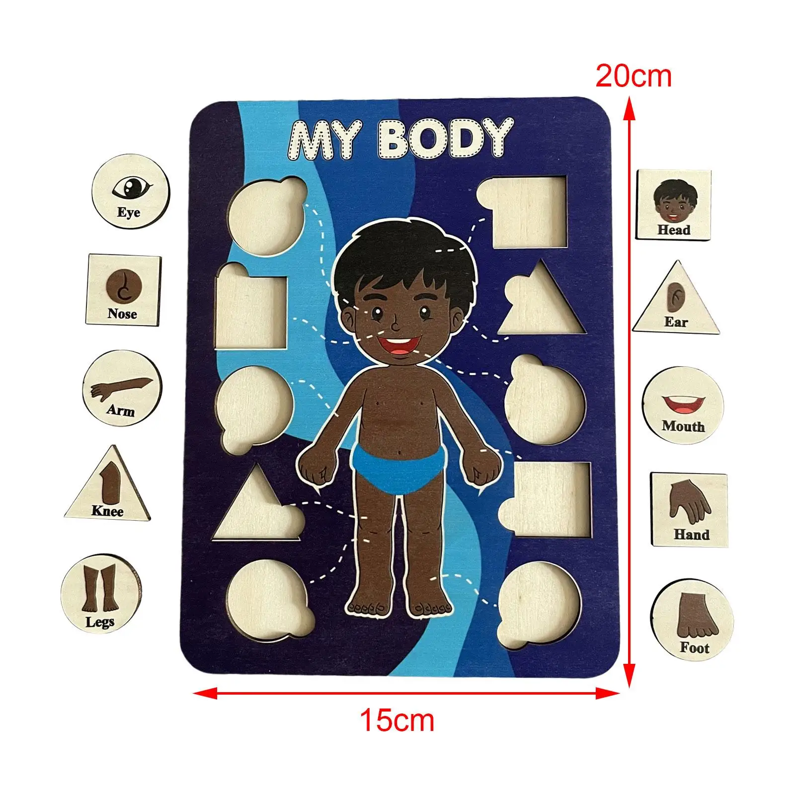 Drewniane ludzkie puzzle dla małych dzieci nauka części ludzkiego ciała nauka edukacyjna