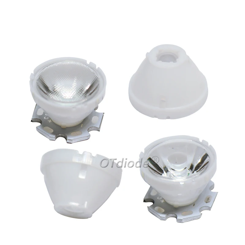 10pcs XLM LED XML2 LED XHP50 LED Lens 20mm white holder 10/25/45/60 degree LED LENS/Reflector Collimator