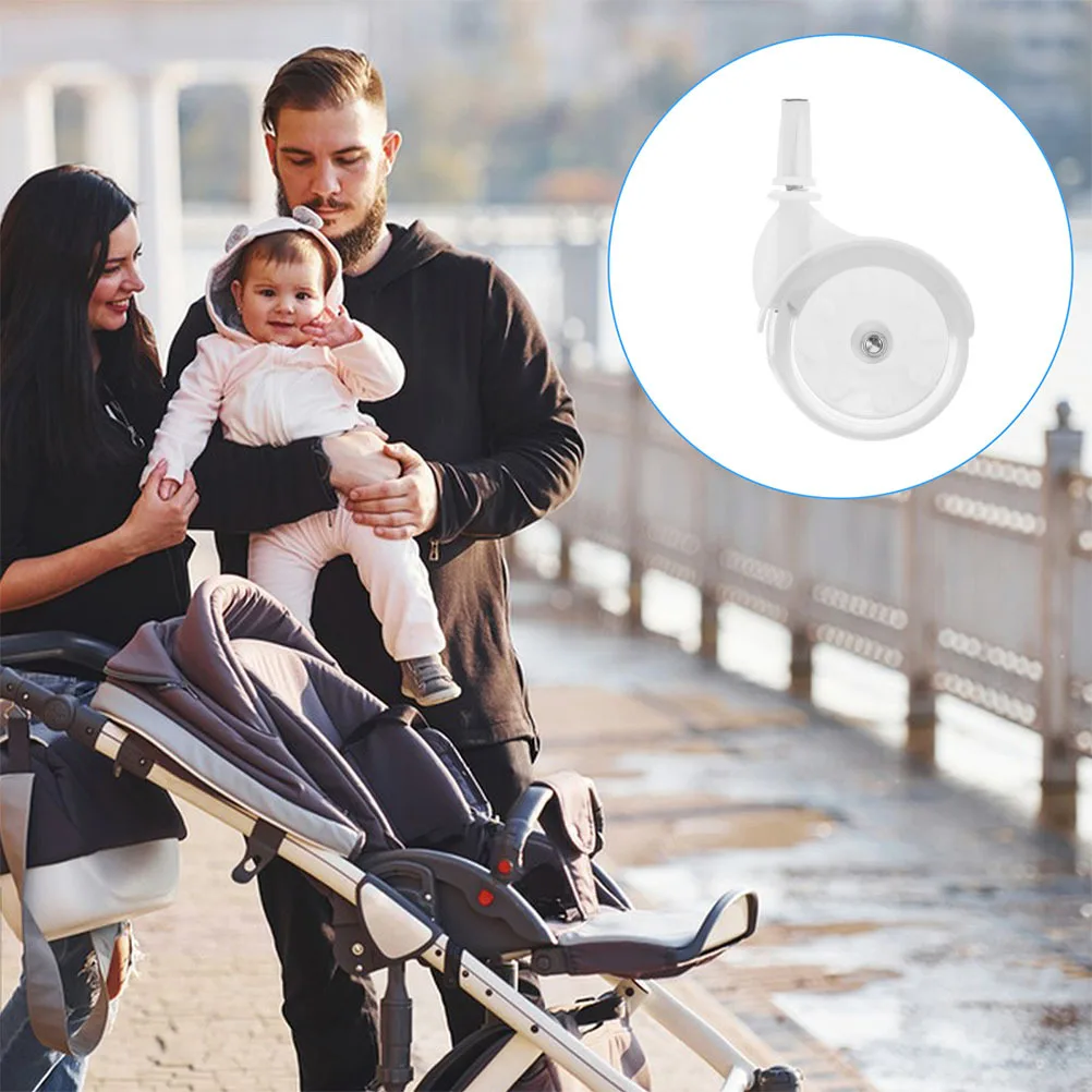 2 قطعة عجلة مشاية أطفال عالمية بديلة عجلات بلاستيكية ناعمة ومستقرة ملحقات مشاية التنقل عجلة لـ #6