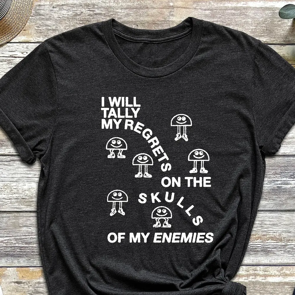 Футболка с мемом для генератора Z, ширнера, забавная саркастическая, я точно сожалею о черепах врагов