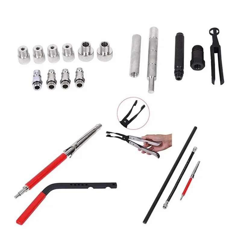 New Car Engine Cylinder Head Valve Spring Compressor Kit Detachable Free Valve Clamp Pliers Oil Seal Removal Replacement Tool