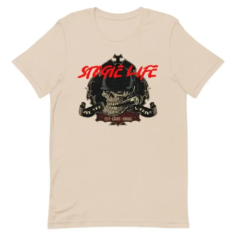 Stogie Life Smoking Skull T Shirt