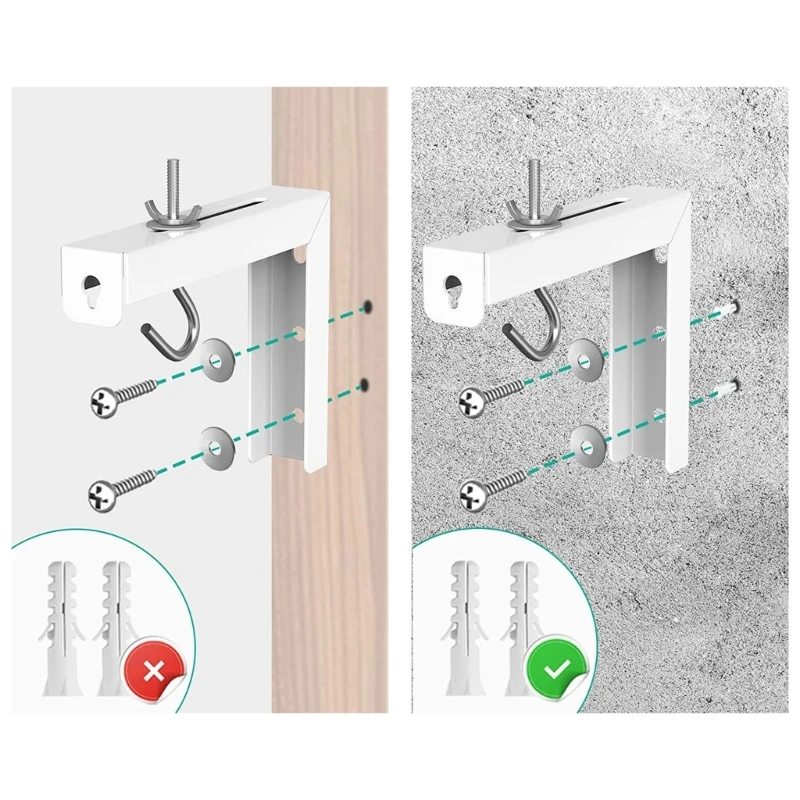 Adjustable Wall Mount Bracket for Projector Screen with Hooks 20kg Capacity Drop shipping