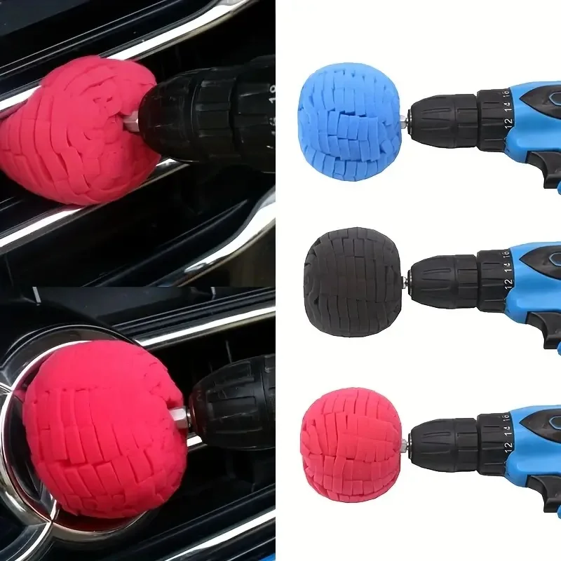 

1Pc Car Hub Auto Wheel Polishing Sponge Grinding Head In The Net Dead Angle Polishing Sponge Wheel Metal Plastic Grinding Sponge