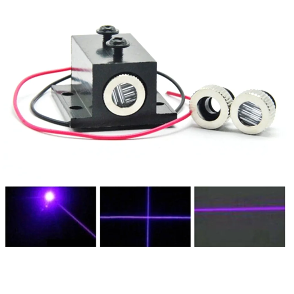 

12x35mm 50mW 405nm Dot/Line/Cross Violet Blue Laser Diode Module w 12mm Heatsink