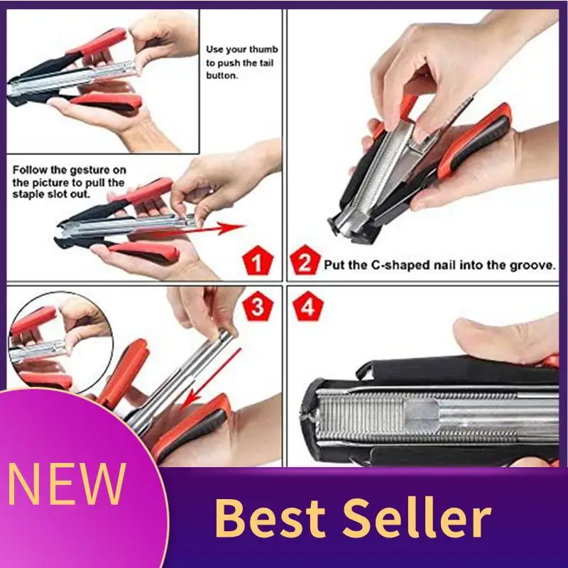 

ABLU-Pig Pen Clamp Kit Fencing Manual Clamp Nailer With 2500 Pieces C7 Pig Pen C Clamp For Animal Wire Fence Bird Cage Easy To U