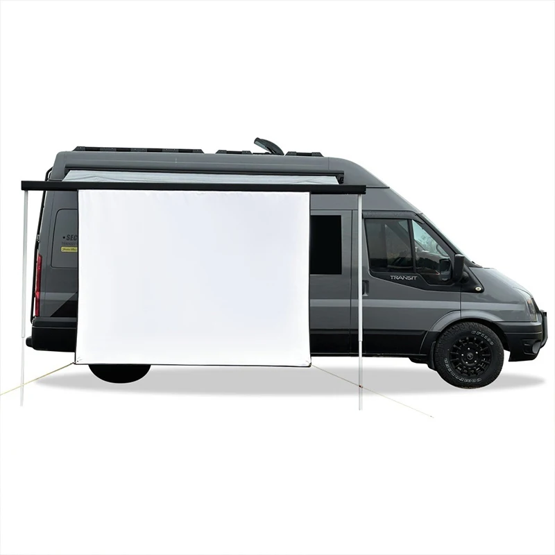 Folding Projection Screen Campervan Projector Screen Kits With C Channel Awning Bead Beder For Outdoor Camping Car Side Tent