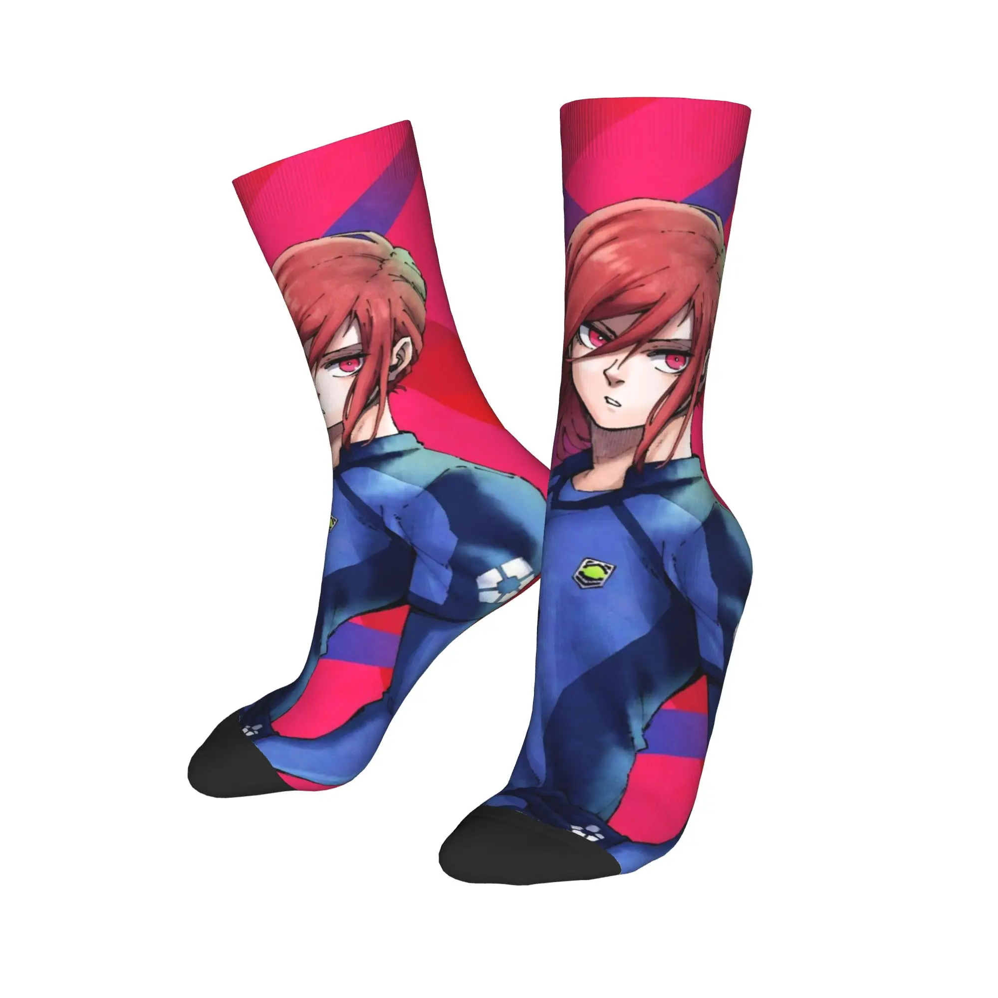 Hyoma Chigiri Blue Locks Anime Socks Men's Women's Polyester Fashion  Socks Spring Summer Autumn Winter Middle Tube Socks