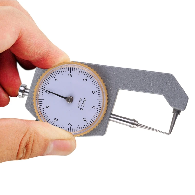 0 to 10mm Measuring Tool 0.05mm Resolution Round Dial Thickness Gauge