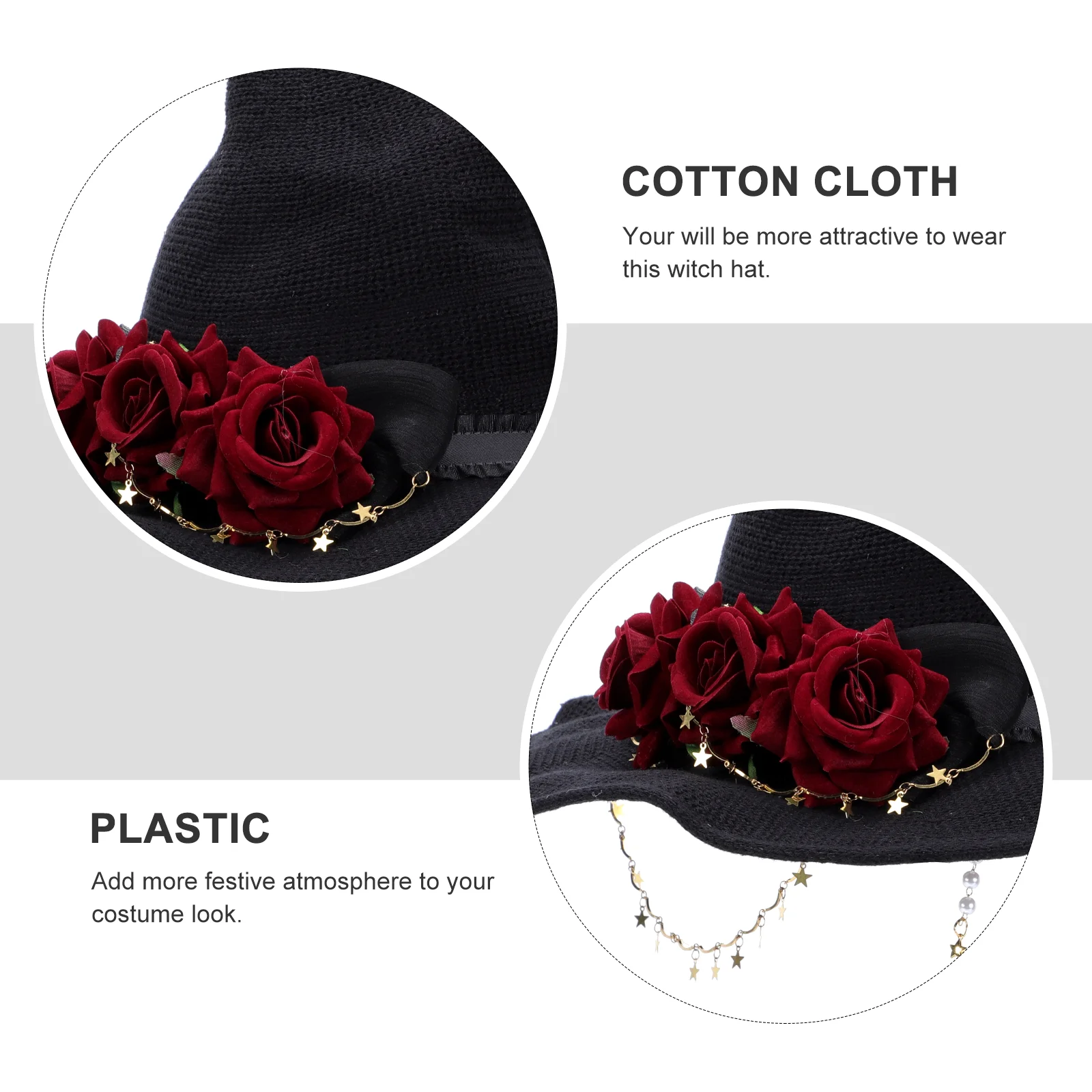 

1Pcs Creative Lolita Witch Hat Costume Headwear Prop Party Accessories for Halloween Lolita Witch Hat