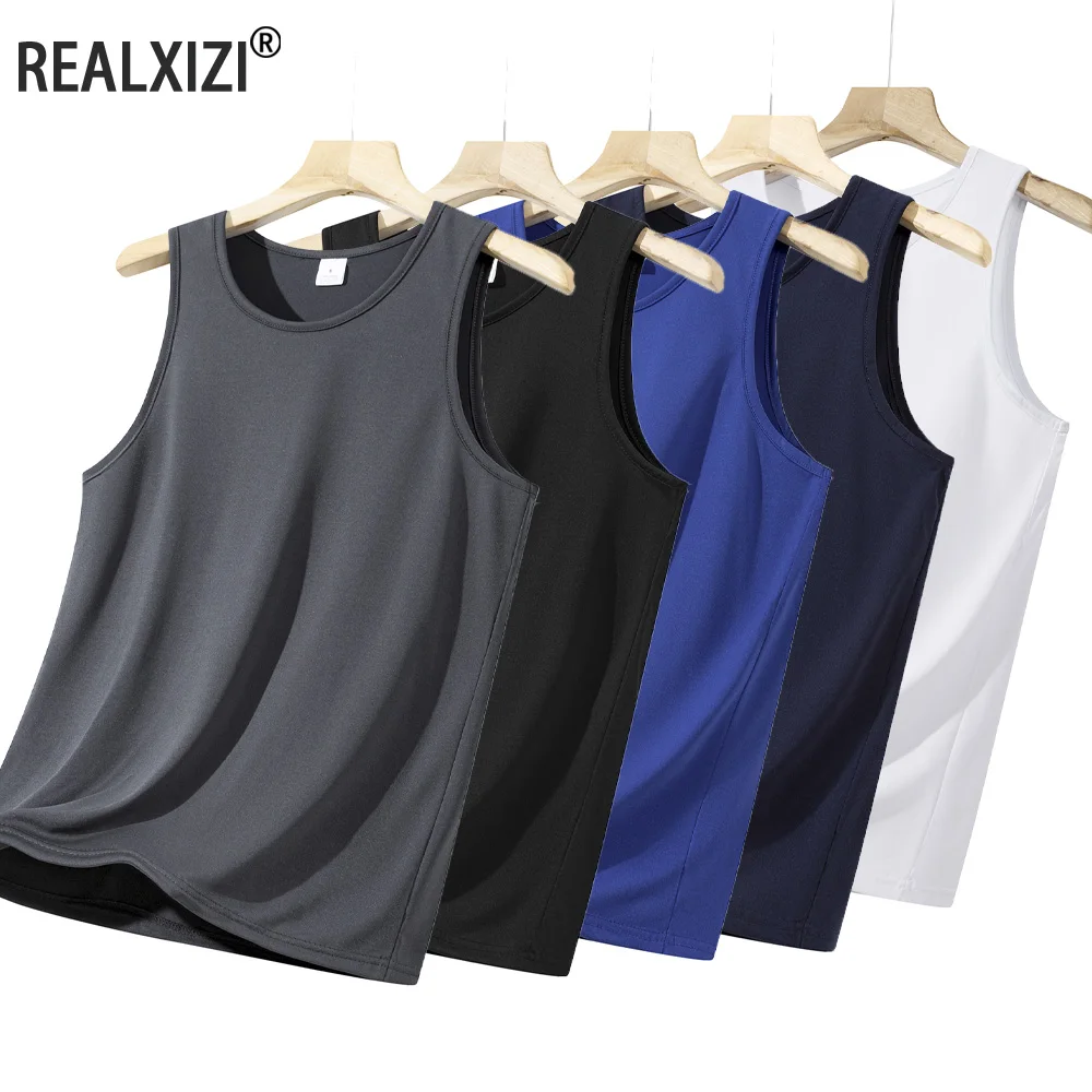 

Мужская майка без рукавов, летняя, дышащая, влагоотводящая, легкая, для фитнеса, бега, тренировок, спортивная.