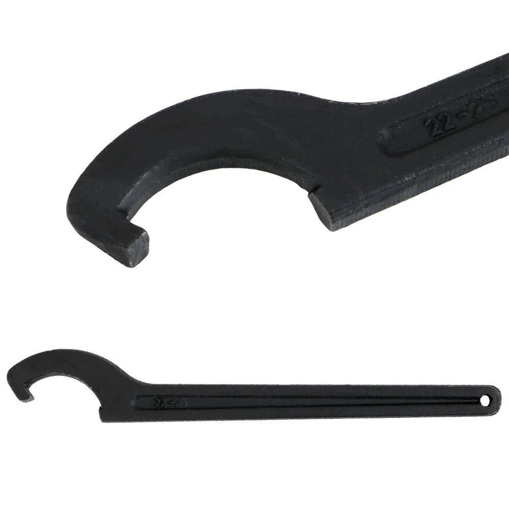 DIYWORK Chiave a forma di C con testa a gancio a mezzaluna in acciaio inossidabile Chiave a dado tondo Strumento manuale da 22-26 mm