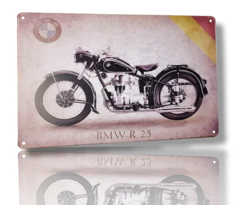 

Motorcycle R25 8" x 12" Metal Tin Bar Garage Sign