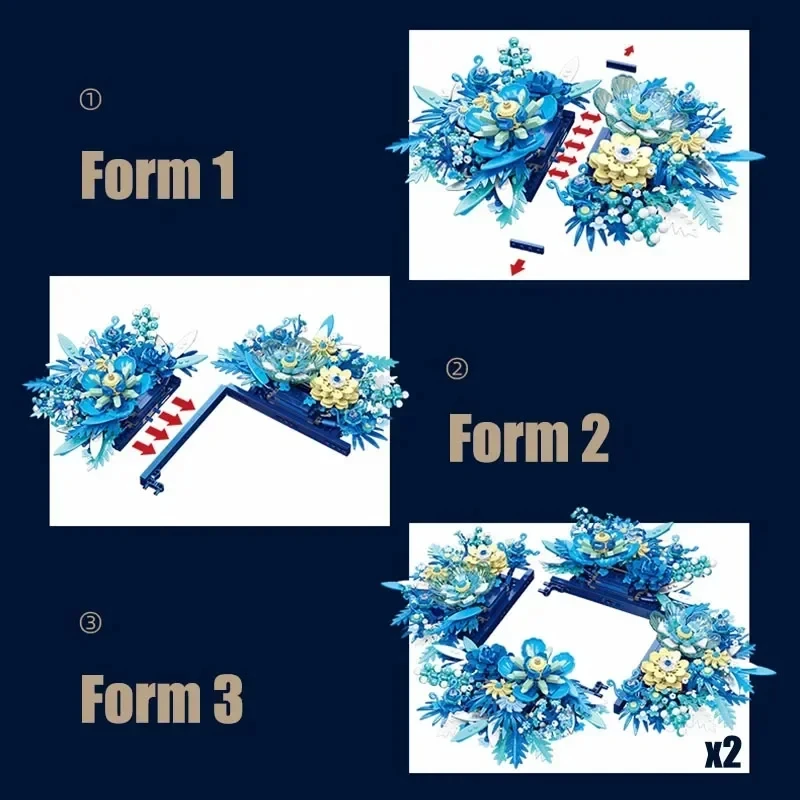 DIY Creatieve Romantische Bloem Bouwsteen Eeuwige Bloemen Bakstenen Model Thuis Wanddecoratie verjaardag Halloween kerstcadeaus