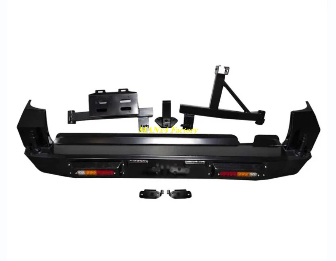 MANX4 lc120 steel rear bumper with jerry can holder and wheel bracket for prodo fj120 GX470