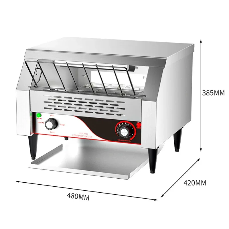Electric Chain Crawler Bread hine Commercial Toast Oven Automatic Conveyor Toaster 220V-50HZ