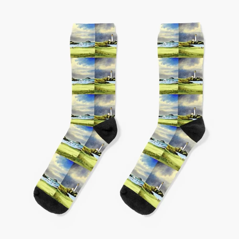 Turnberry Golf Course Scotland 10th Hole Socks cycling anti slip football golf Men Socks Women's