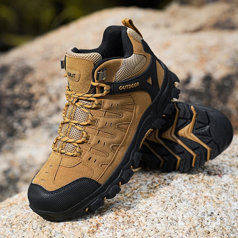 KuBang New Trendy Mid Top Outdoor Mountaineering Shoes Hiking Shoes