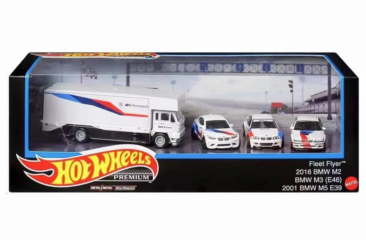 Original Hot Wheels Premium Car BMW Collector Diecast 1:64 Voiture Display Set Fleet Flyer BMV M2 M3 BMV M5 E39 Toys for Boys