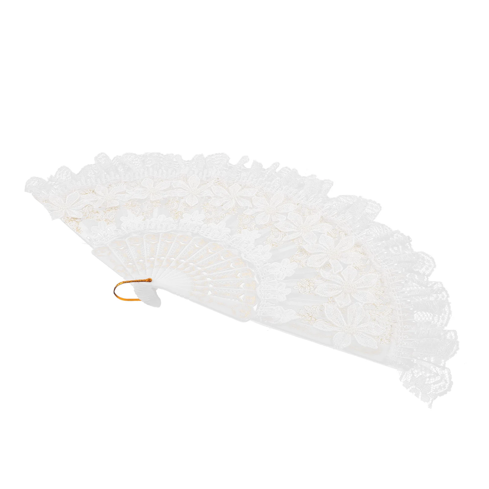 

Lace Handheld Fan Foldable Elegant Design for Women Summer Wedding Event Performance Accessory Lightweight Space-Saving
