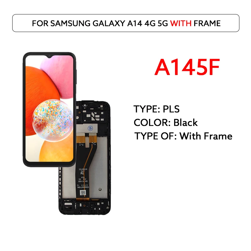 6.6 "Lcd-scherm Voor Samsung Galaxy A14 4G A145F A145P A145R PLS Lcd Touch Screen Digitizer Vergadering panel LCD Vervangen