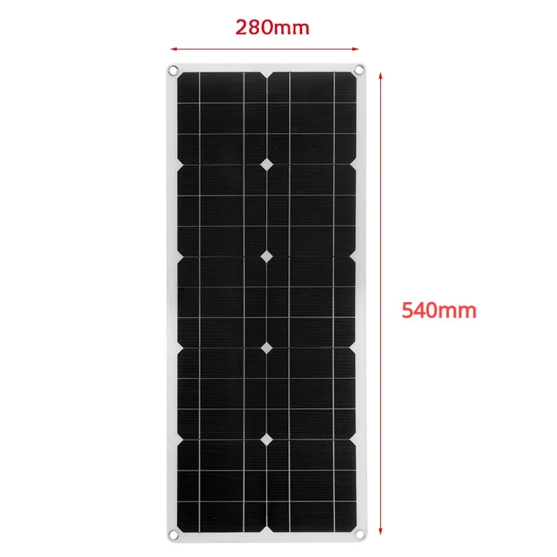 Elastyczny panel słoneczny z modułem kabli kontrolera, bateria słoneczna do samochodu, kampera, łodzi, kempingu, na zewnątrz, 80W, 60A, 12V, 24V