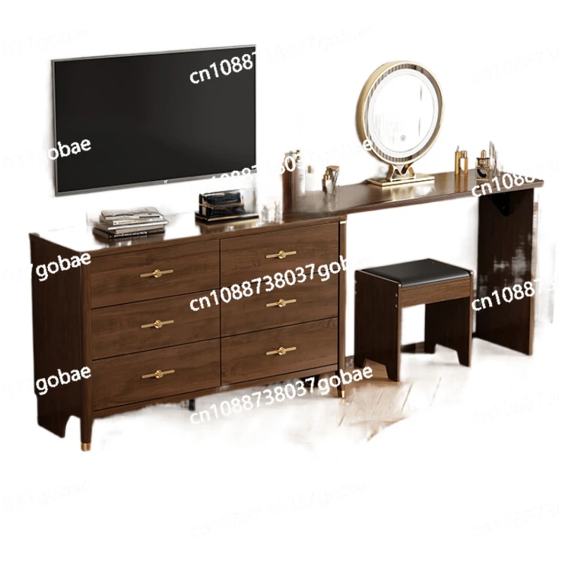 ZC 2023 New Chinese Style Dresser Retractable Chest of Drawers Integrated Corner Desk Dresser