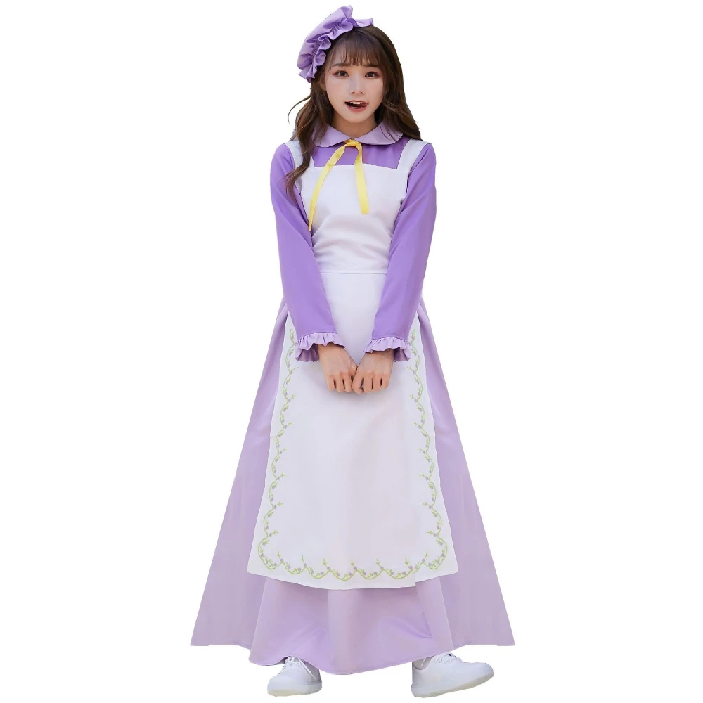 

Tea Pot Lady Womens Costume Purple Womens Servant Stage Clothing Wholesale Unique Special Purpose Clothing