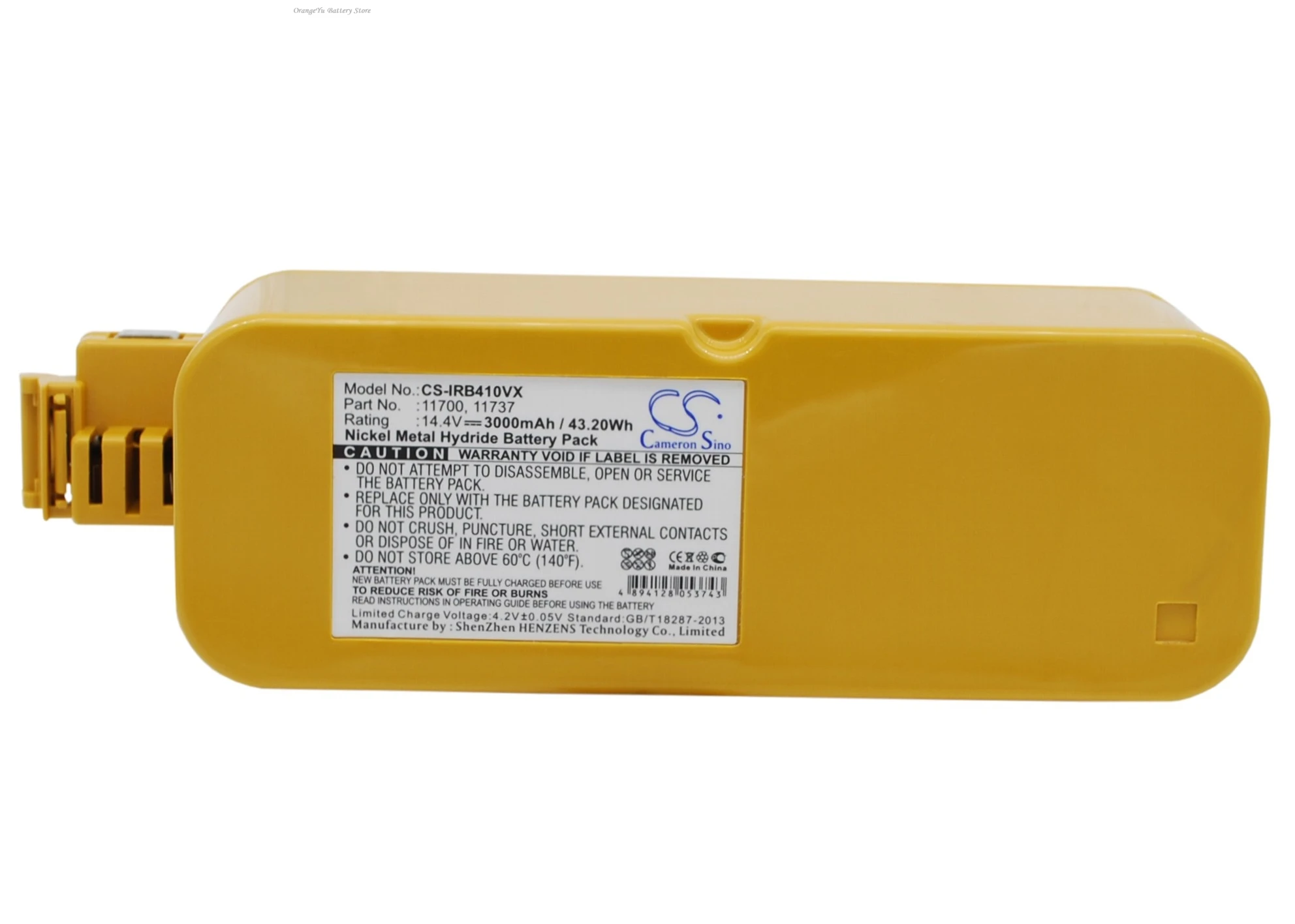 Cameron Sino 14.4V 3000mAh Battery for iRobot Roomba 400/4000/4905/405/410/4100/4130/415/4150/416/4170/418/4188/4210/4220/4225