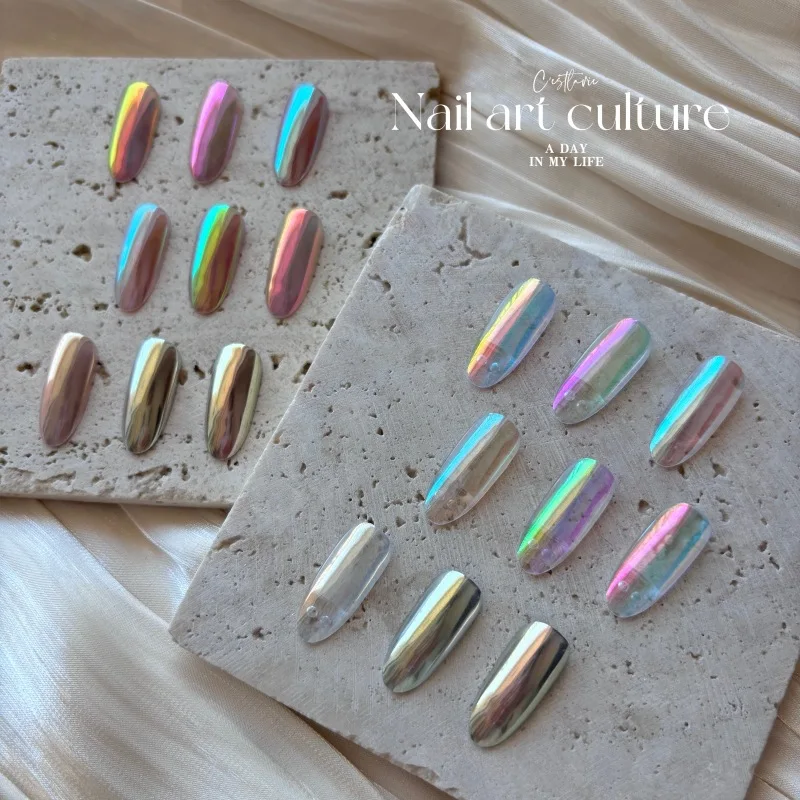 High quality Rainbow Aurora Sky Realm Moonlight Powder Women\'s Nail Art Titanium Powder Sparkling Powder Nail Accessories