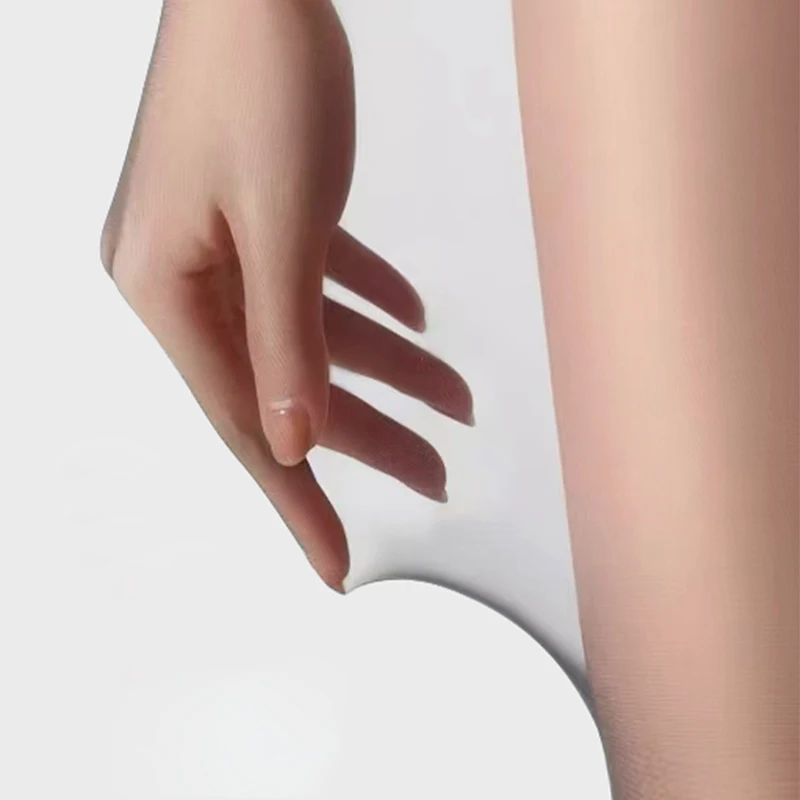 Celana Ketat Tanpa Tali Tipis Ukuran Besar untuk Wanita Selangkangan Terbuka 20D Pantyhose Atasan Kontrol Pinggang Tinggi Ultra Tipis dengan Jari Kaki Diperkuat