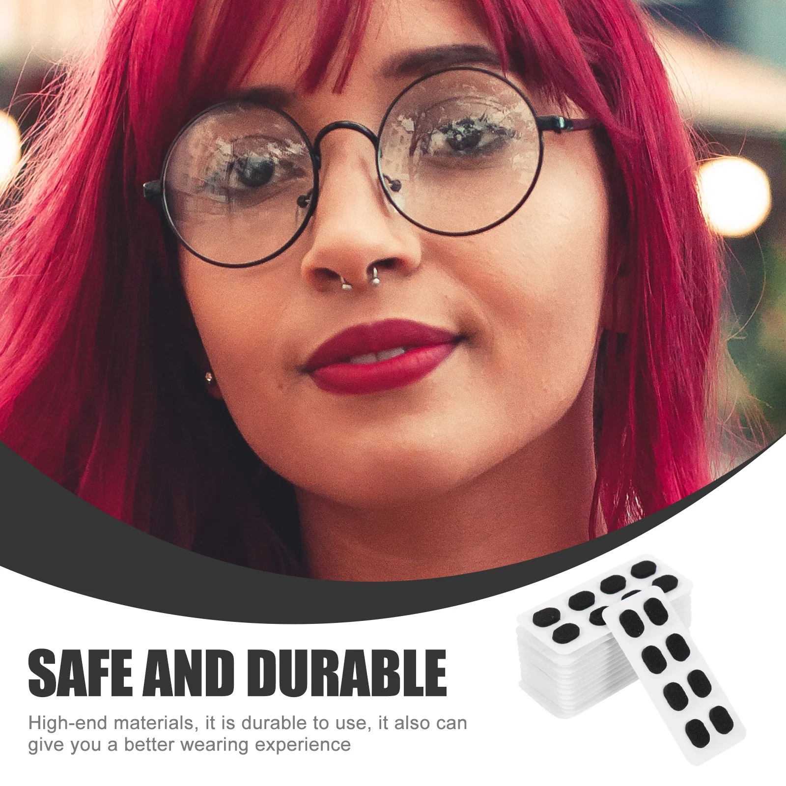 

Eyeglass Nose Pads Anti-Slip Sponge Cushions Non-Skid Glasses Frame Pads Reusable Practical Support For Optical