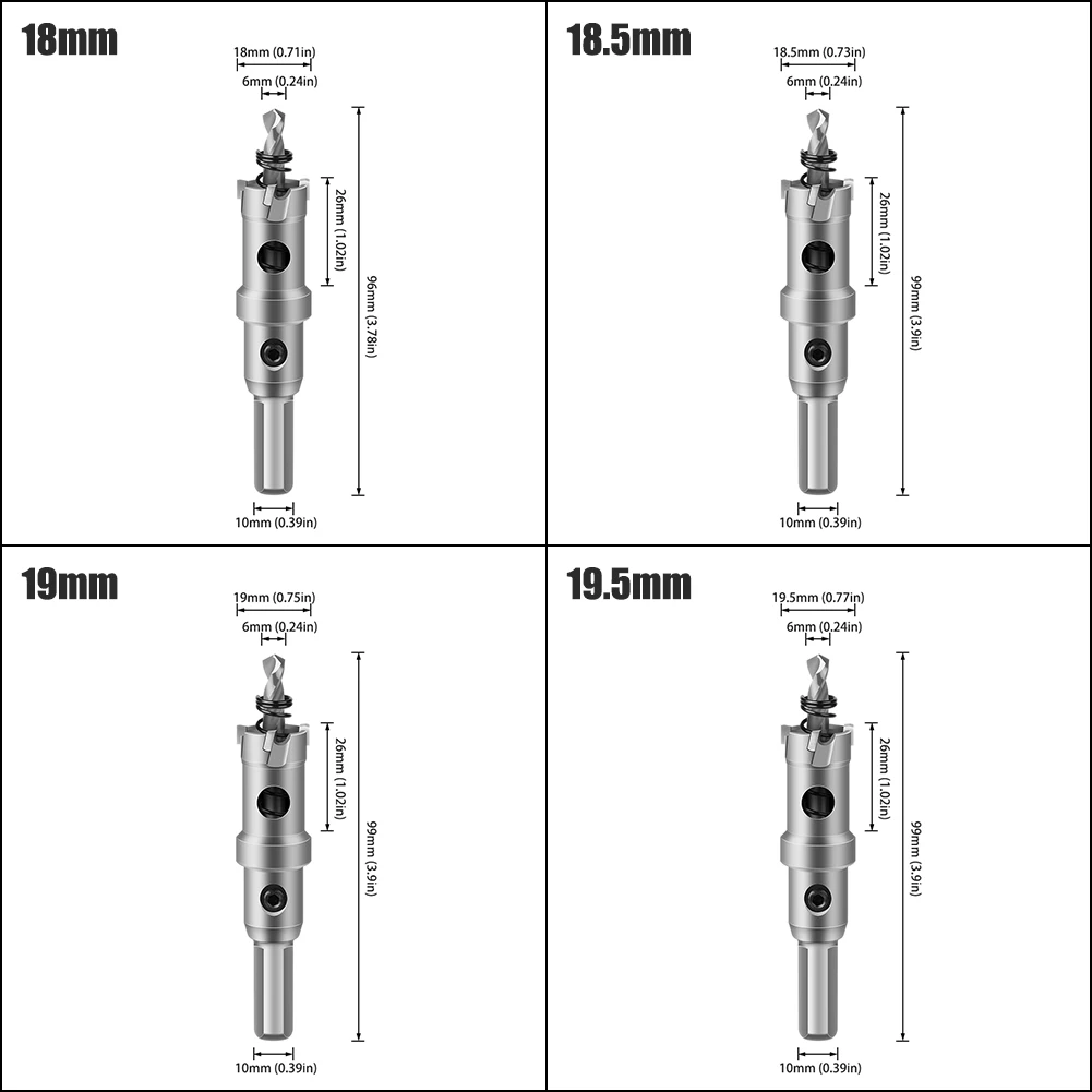 1 Pc 5A Carbide Tip TCT Drill Bit Hole Saw 12-150mm Drill Bit Set Hole Saw Cutter For Stainless Steel Metal Alloy Drilling