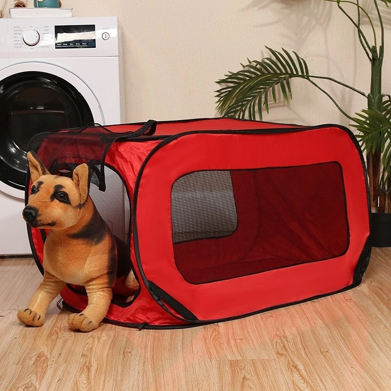 

Foldable Portable Pet Cage Dog House Collapsible Indoor Outdoor Waterproof Cat Kennel Travel Tent Durable Comfortable