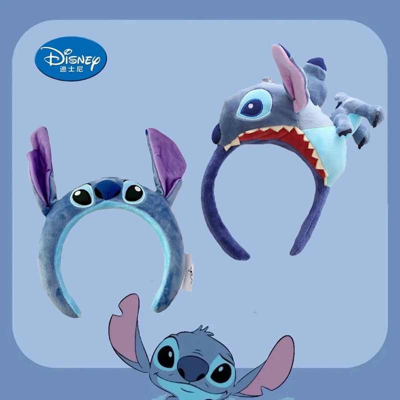 Disney Stitch Headband Lotso Winnie The Pooh Plush Hairband Cute Funny Cosplay Hair Accessories Wash Face Headband Girls Gifts