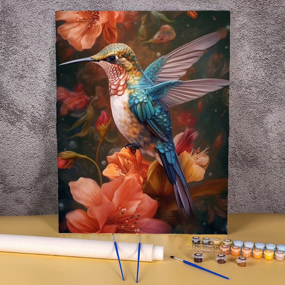 

Frameless Painting By Numbers For Adults Beginner Bird Flowers Picture Coloring By Numbers Handiwork For Personalized Gift