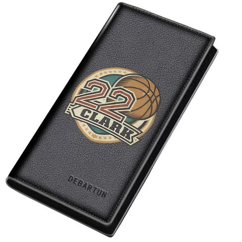 Basketball number player name sport emblem Men's Long Wallets Business Stylish Printing Design Casual Use Christmas Valentine's