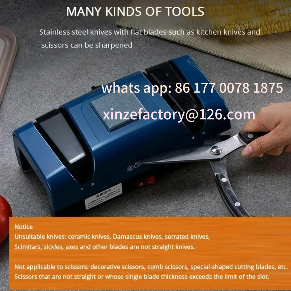 Customizable Automatic Knife Sharpener Professional Sharpening Stone Electric Grinder for Slotted Screwdriver Scissors Kitchen